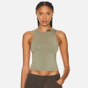 MIMCHIK Bow Tank Top in Sage
